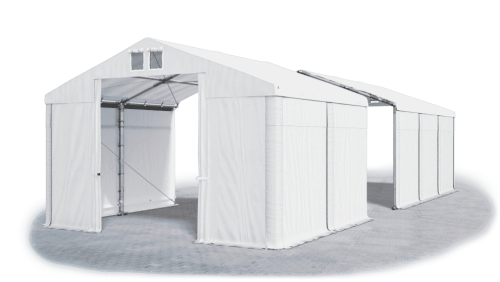 Skladový stan 8x16x3m střecha PVC 560g/m2 boky PVC 500g/m2 konstrukce ZIMA PLUS