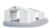 Skladový stan 6x21x2m střecha PVC 580g/m2 boky PVC 500g/m2 konstrukce ZIMA