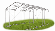Skladový stan 4x7x4m strecha PVC 580g/m2 boky PVC 500g/m2 konštrukcia POLÁRNA PLUS