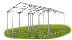 Skladový stan 4x7x4m střecha PVC 580g/m2 boky PVC 500g/m2 konstrukce POLÁRNÍ PLUS