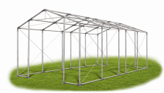 Skladový stan 4x9x4m střecha PVC 580g/m2 boky PVC 500g/m2 konstrukce ZIMA PLUS