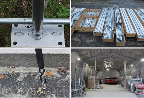 Skladová hala XXL 6x12x4 m šedá Skladová hala XXL 6x12x4 m šedá
