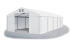 Skladový stan 5x10x2m střecha PVC 560g/m2 boky PVC 500g/m2 konstrukce POLÁRNÍ