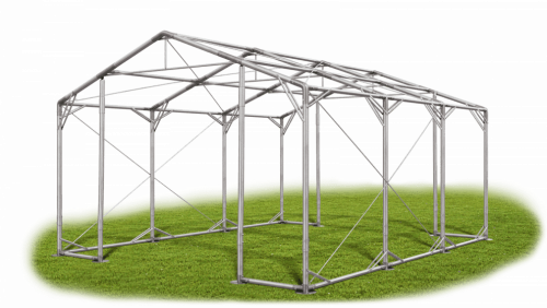Skladový stan 4x6x2,5m střecha PVC 560g/m2 boky PVC 500g/m2 konstrukce POLÁRNÍ PLUS