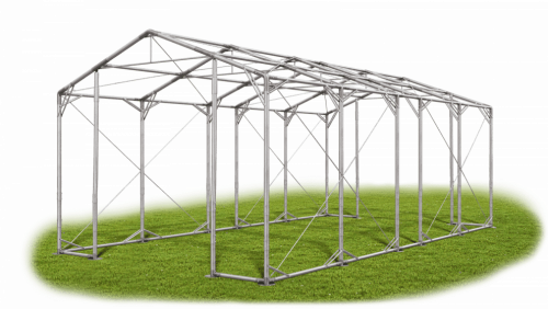 Skladový stan 4x9x3,5m strecha PVC 580g/m2 boky PVC 500g/m2 konštrukcia POLÁRNA PLUS