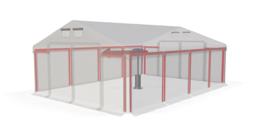 Garážový stan 5x8x2,5m střecha PVC 560g/m2 boky PVC 500g/m2 konstrukce ZIMA - Barva střešní plachty: Zelená, Barva boční plachty: Zelená, Barva svislých pruhů: Zelená Garážový stan 5x8x2,5m střecha PVC 560g/m2 boky PVC 500g/m2 konstrukce ZIMA - Barva střešní plachty: Zelená, Barva boční plachty: Zelená, Barva svislých pruhů: Zelená