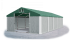 Garážový stan 4x6x2m střecha PVC 560g/m2 boky PVC 500g/m2 konstrukce ZIMA - Barva střešní plachty: Zelená, Barva boční plachty: Šedá, Barva svislých pruhů: Bílá