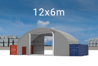 Kontajnerový stan 12x6m strecha PVC 720 g/m2 Kontajnerový stan 12x6m strecha PVC 720 g/m2