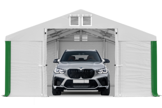 Garážový stan 4x6x2m střecha PVC 560g/m2 boky PVC 500g/m2 konstrukce ZIMA PLUS